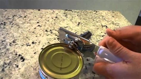 Learn how to open cans safely and easily with this simple method. Turn your can opener sideways, with the crank facing up, and clamp the blades around the …